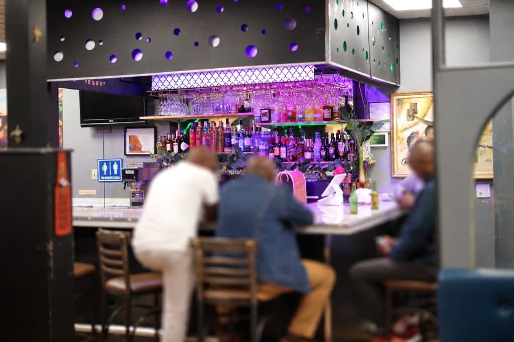 Golden BBQ Grill bar and lounge with guests